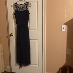 CARDOLITE  PETITE FORMAL NAVY BLUE DRESS